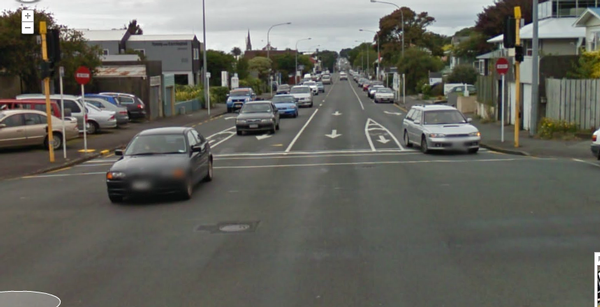 Water leak over road